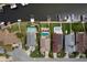 Aerial view of waterfront homes with private pools and docks at 6240 Bayside Dr, New Port Richey, FL 34652