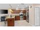 Modern kitchen with stainless steel appliances and granite countertops at 6240 Bayside Dr, New Port Richey, FL 34652