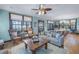 Bright living room with hardwood floors and comfortable seating at 516 Gulf Blvd, Indian Rocks Beach, FL 33785