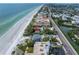 Aerial view showing beachfront home location at 516 Gulf Blvd, Indian Rocks Beach, FL 33785