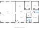 Floor plan showing a 3 bedroom, 2 bath home with garage at 6700 90Th N Ave, Pinellas Park, FL 33782