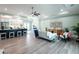 Open concept living area with hardwood floors and modern decor at 83 Palm Blvd, Dunedin, FL 34698