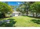 Spacious backyard with grassy area and mature trees at 4000 7Th N Ave, St Petersburg, FL 33713