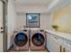 Bright laundry room with modern washer and dryer, and ample counter space at 5511 13Th N Ave, St Petersburg, FL 33710