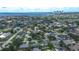 High-level view of neighborhood, water, and city skyline at 498 Bayview Ne Dr, St Petersburg, FL 33704