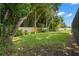 Spacious backyard with lush lawn and mature trees at 3045 Kevlyn Ct, Safety Harbor, FL 34695