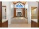 Primary bathroom with large tub and wood accents at 3045 Kevlyn Ct, Safety Harbor, FL 34695