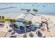 Aerial view of Gulfport Casino, a waterfront building with a retro design at 3108 58Th S St, Gulfport, FL 33707