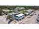 Aerial view of a vibrant Gulfport business district with colorful buildings and street parking at 3108 58Th S St, Gulfport, FL 33707