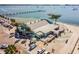 Aerial view of Gulfport Casino, a waterfront building with a retro design at 3108 58Th S St, Gulfport, FL 33707