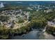 Aerial view of a residential area near a beautiful lake at 865 Maclaren N Dr # D, Palm Harbor, FL 34684