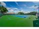 Two tennis courts with green and blue surface at 865 Maclaren N Dr # D, Palm Harbor, FL 34684
