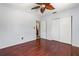 Bedroom with hardwood floors and double door closet at 18053 2Nd E St, Redington Shores, FL 33708