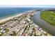 Aerial view showcasing a home's location near the water at 18053 2Nd E St, Redington Shores, FL 33708