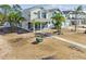 New construction home with landscaping and walkway at 3839 71St N St, St Petersburg, FL 33709