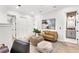 Comfortable sitting area with a leather sofa and access to a bathroom at 3839 71St N St, St Petersburg, FL 33709
