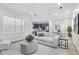 Bright living room featuring a comfy sofa, coffee table, and stylish decor at 3839 71St N St, St Petersburg, FL 33709