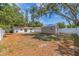 Spacious backyard with shed and fenced perimeter at 135 Se Monroe N Cir, St Petersburg, FL 33703