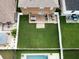 Large backyard with a deck and plenty of grass space at 2719 Mingo Dr, Land O Lakes, FL 34638