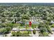 Aerial view showing home's location in a residential neighborhood at 7201 15Th N St, St Petersburg, FL 33702