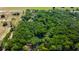 Aerial view of a property with a house partially visible, surrounded by trees at 6191 Lockhart Rd, Brooksville, FL 34602