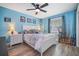 Bright bedroom with white furniture and nautical theme at 5134 Salmon Se Dr # A, St Petersburg, FL 33705