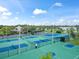 Aerial view showing tennis and pickleball courts and a basketball court at 5134 Salmon Se Dr # A, St Petersburg, FL 33705