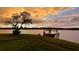 Scenic sunset view over the water from the backyard at 5134 Salmon Se Dr # A, St Petersburg, FL 33705