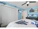 Bedroom with built-in workspace and water view at 5134 Salmon Se Dr # A, St Petersburg, FL 33705