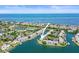 Aerial view of waterfront community, highlighting property location at 5134 Salmon Se Dr # A, St Petersburg, FL 33705