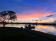 Stunning sunset view over the water from the backyard at 5134 Salmon Se Dr # A, St Petersburg, FL 33705