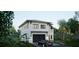 Stunning two-story home with a modern design, lush landscaping, and a stylish black car parked in the driveway at 1045 Conant Ave, Safety Harbor, FL 34695