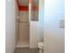 Walk-in shower with tiled walls and a glass enclosure at 10177 Sunburst Ct, Spring Hill, FL 34608