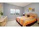 Bedroom with a double bed and light colored walls at 11520 Shipwatch Dr # 1386, Largo, FL 33774