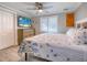 Comfortable bedroom with a king-size bed and coastal decor at 142 Beach Ave, Redington Shores, FL 33708