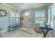 Entryway with whitewashed shiplap walls and a spacious feel at 142 Beach Ave, Redington Shores, FL 33708