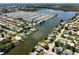 Aerial view of waterfront homes and community at 2248 Society Dr, Holiday, FL 34691