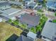 Aerial view of the home, showing its location in a residential area near the ocean at 142 Beach Ave, Redington Shores, FL 33708