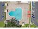 Relaxing community pool view from above, perfect for summer fun at 2430 Brazilia Dr # 24, Clearwater, FL 33763