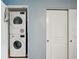 Convenient stacked washer and dryer in a closet at 2430 Brazilia Dr # 24, Clearwater, FL 33763