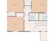 Second floor plan showing three bedrooms and two baths at 3047 Enisglen Dr, Palm Harbor, FL 34683