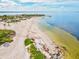 Sandy beach with ocean and palm trees at 3047 Enisglen Dr, Palm Harbor, FL 34683