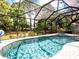 Refreshing screened pool and spa surrounded by lush landscaping at 3047 Enisglen Dr, Palm Harbor, FL 34683