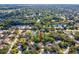 Wide aerial view showing home's location in a residential neighborhood at 3047 Enisglen Dr, Palm Harbor, FL 34683
