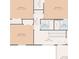 Three bedroom, two bath split floor plan with spacious hall at 3047 Enisglen Dr, Palm Harbor, FL 34683