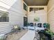 Charming entryway with a tranquil courtyard and pond at 3047 Enisglen Dr, Palm Harbor, FL 34683