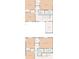 Two-story floor plan featuring four bedrooms, two baths, and ample storage at 3047 Enisglen Dr, Palm Harbor, FL 34683