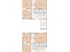 Two-story floor plan with four bedrooms and two and a half baths at 3047 Enisglen Dr, Palm Harbor, FL 34683