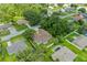 Aerial view of a house and surrounding neighborhood, showcasing the property's location and neighborhood context at 105 Dartmouth Rd, Venice, FL 34293