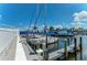 Private boat dock with sailboat and marina views at 105 Dartmouth Rd, Venice, FL 34293